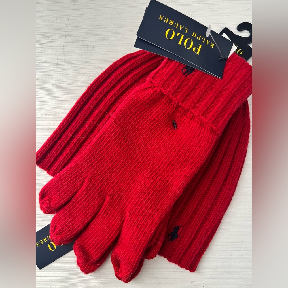 Polo by Ralph Lauren Red Men's Hat and Gloves